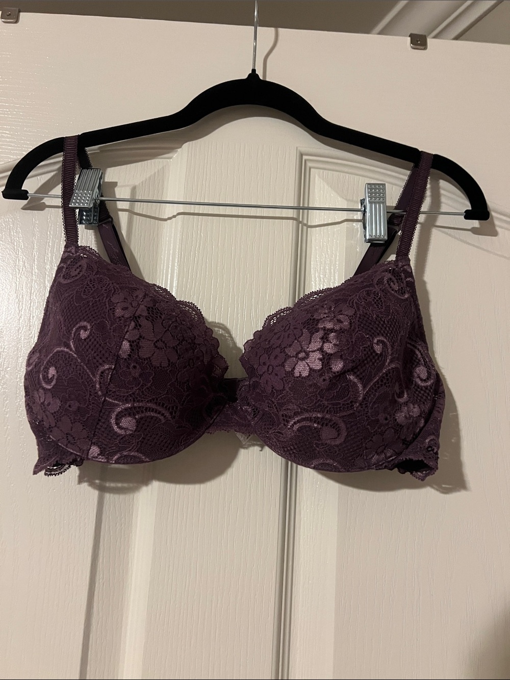 Victoria's Secret Angels Plum Lace Underwire Bra